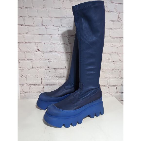 NIB Lofina Blue Over the Knee Boots size 41 - Picture 8 of 16